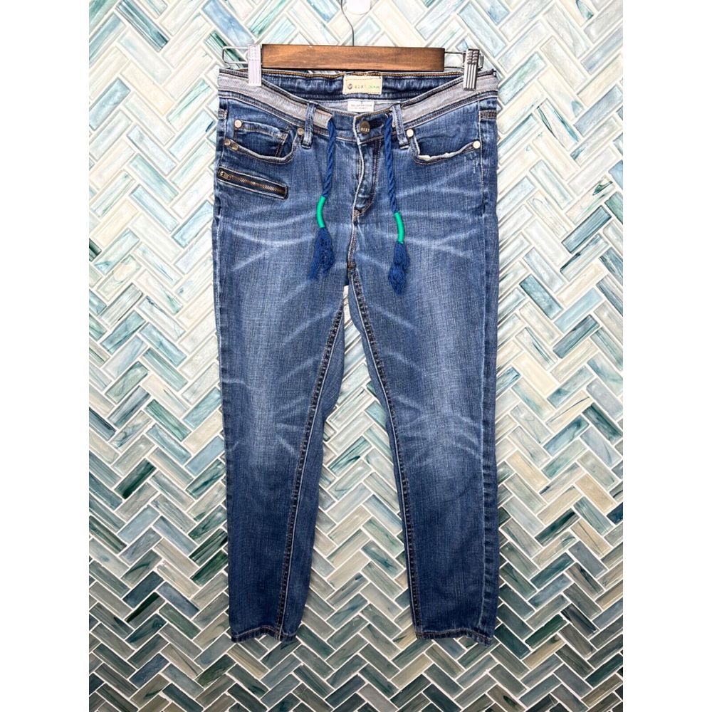 Roxy Distressed Blue Ankle Jeans